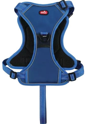 Zolux Szelki ze smyczą automatyczną Easyride L niebieskie