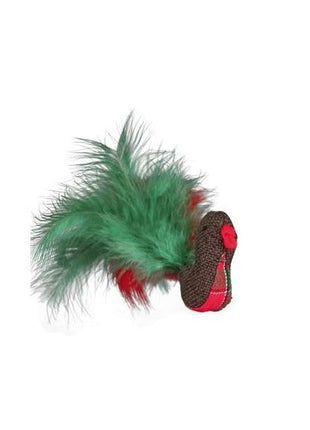 Trixie Xmas Katzenspielzeug Feder-Jute-Vogel