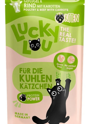 Lucky Lou Lifestage Kitten Drób i wołowina saszetka 125g
