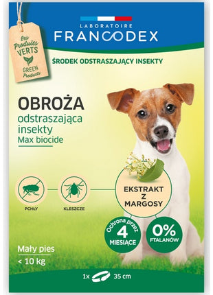 Francodex Obroża odstraszająca insekty małe psy do 10kg 35cm [FR179171]