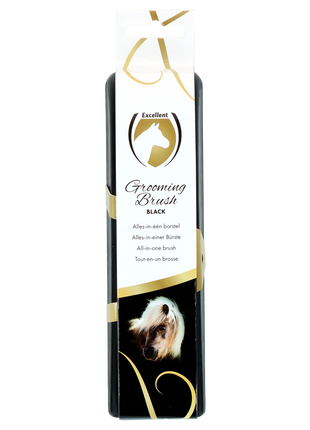 Excellent Horse Grooming Brush Zwart