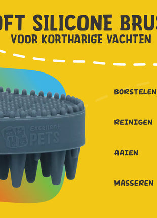 Excellent Pets Soft Silicone Brush Kort haar