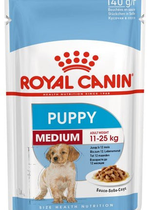 Royal Canin Medium Puppy karma mokra w sosie dla szczeniąt, od 2 do 12 miesiąca, ras średnich 140g
