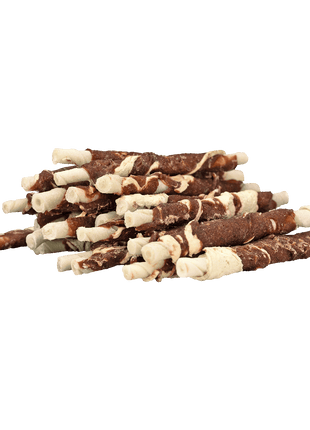 Braaaf Rawhide Roll Sticks Lam & Vis - 25 st.