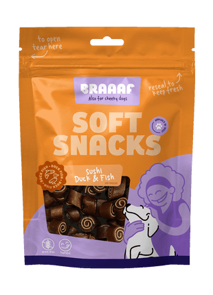Braaaf Soft Snack Sushi - Eend & Vis