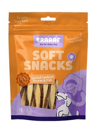 Braaaf Soft Snack Gedraaide Sandwich - Kip & Vis