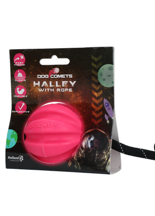 Dog Comets Halley Met Touw Roze