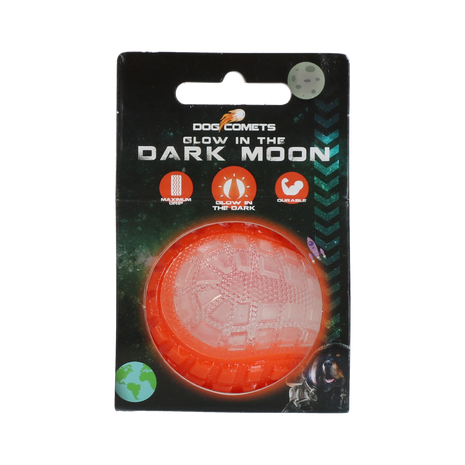 Dog Comets Glow In The Dark Moon Bal Oranje