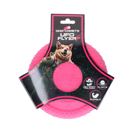 Dog Comets UFO Flyer Roze