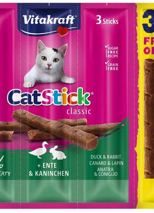 Vitakraft Cat Stick Mini królik + kaczka 4szt (3+1 gratis)