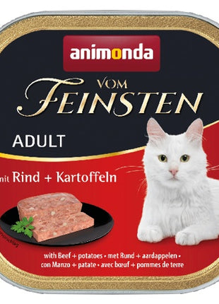 Animonda vom Feinsten Cat Adult z Wołowiną i Ziemniakami tacka 100g