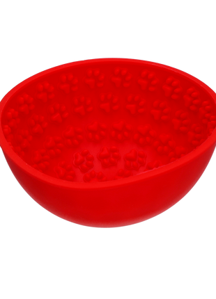 Eat Slow Live Longer Lick Mat Wobble Bowl Rood