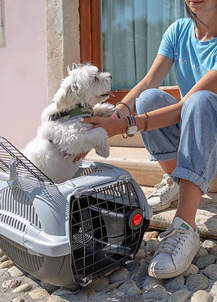 Ferplast Atlas Deluxe 20 Open - transporter z otwieranym sufitem srebrno-szary [73040899]