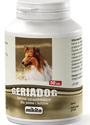 Mikita Geriadog 50 tabletek - preparat dla starszych lub osłabionych psów i kotów