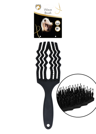 Excellent Horse Wave Brush Zwart