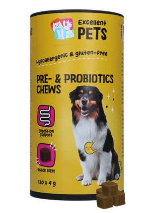 Excellent Pets Pre- & Probiotics Chews 120 Treats