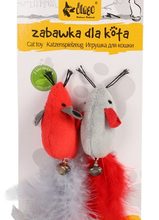 Dingo Zabawka dla kota - Love Myszki z piórkami 2szt