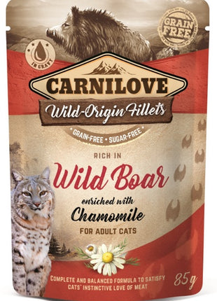Carnilove Cat Wild Boar & Chamomile - dzik i rumianek saszetka 85g