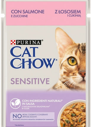 Purina Cat Chow Sensitive Łosoś saszetka 85g