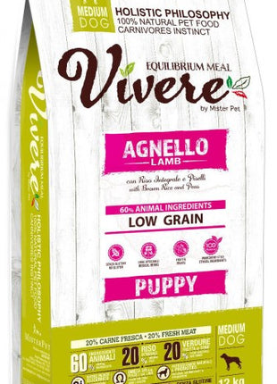 Vivere Dog Medium Puppy Lamb 12kg