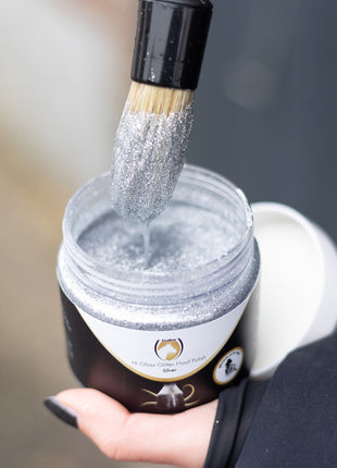 Excellent Horse Hi Gloss Glitter Hoof Polish Silver 150 ml