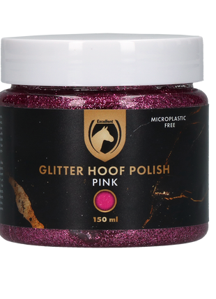 Excellent Horse Hi Gloss Glitter Hoof Polish Pink 150 ml