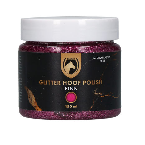 Excellent Horse Hi Gloss Glitter Hoof Polish Pink 150 ml