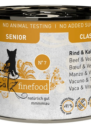 Catz Finefood Classic Senior N.07 Wołowina i cielęcina puszka 200g
