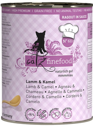 Catz Finefood Ragout N.611 Jagnięcina i Wielbłąd puszka 380g