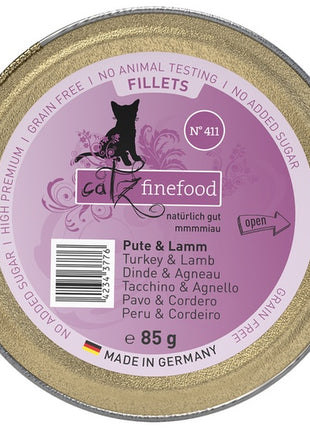 Catz Finefood Filety N.411 Indyk/Jagnięcina tacka 85g
