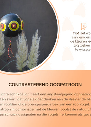 Knock Pest Schrikballon Zwart