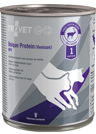 Trovet Unique Protein UPV Dziczyzna dla psa i kota puszka 800g
