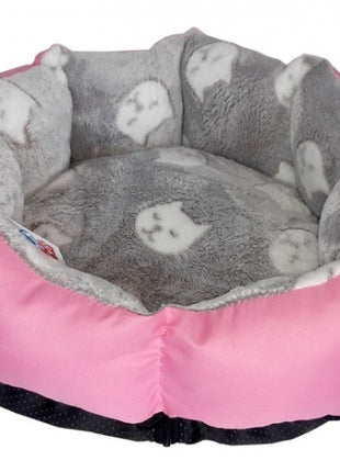 Robto Legowisko Róża EX L różowy / szary w koty