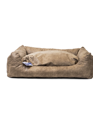 Let's Sleep Sweet Dreams Hondenmand Met Kussen Taupe