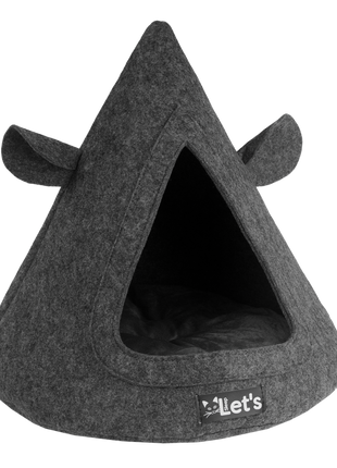 Let's sleep Pet Cave TeePee Antraciet