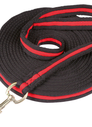Longeerlijn zwart soft 8 meter Rood