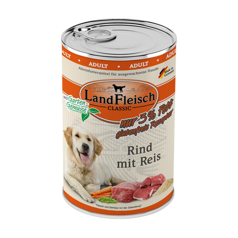 Landfleisch Dog Adult Rind mit Reis