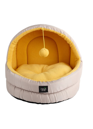Minus One Hideaway Cat Cave Yellow