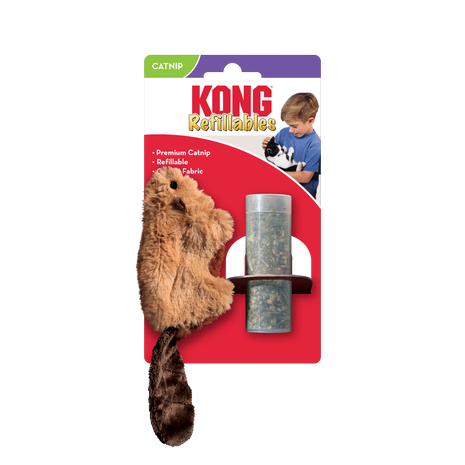 KONG Cat Refillable Catnip Beaver