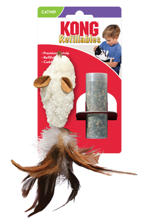 KONG Cat Refillable Catnip Feather Mouse
