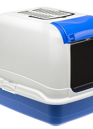 Ferplast Toaleta Maxi Bella biało-niebieska - dla dużego kota [72070099]