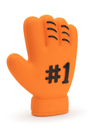 Oranje Latex Hondenspeeltjes WK Handschoen