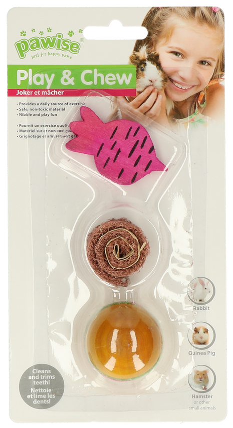 Pawise Wooden Loofah Pretty Toys No2