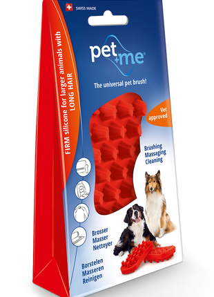 Pet+Me Dog Hair Brush Lang haar Rood
