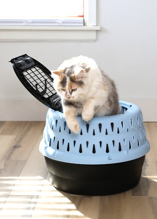 Petmate Get-A-Round Kennel For Cats Blue