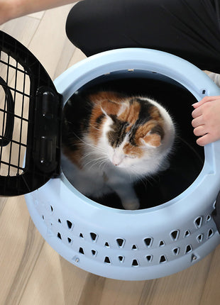 Petmate Get-A-Round Kennel For Cats Blue