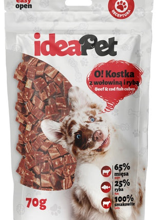 IdeaPet O! Kostka z wołowiną i rybą 70g