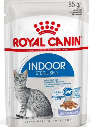 Royal Canin Indoor Sterilised Jelly karma mokra dla kotów dorosłych sterylizowanych, przebywających w domu saszetka 85g