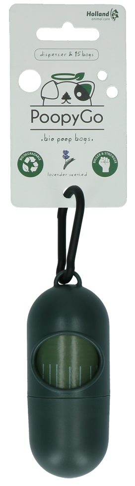 PoopyGo dispenser incl. 15 zakjes lavendelgeur