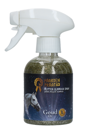 Paardenpraat TV Glitter Glamour Spray Goud
